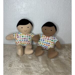 Organic Cotton Lovevery Babydoll Plush Black Hair Tan Skin Tone 8” Montessori